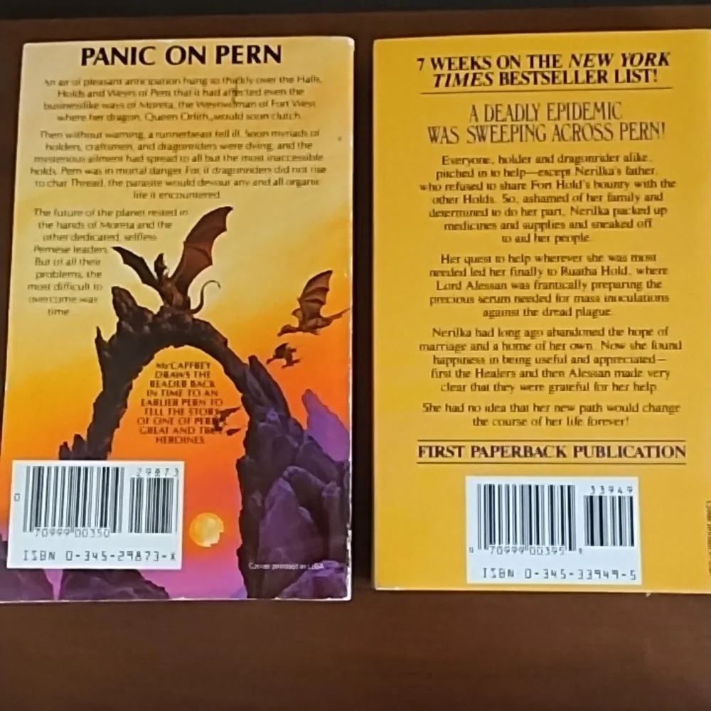 Dragonriders Of Pern 4 Books Anne McCaffrey Fantasy Science Fiction Adventure